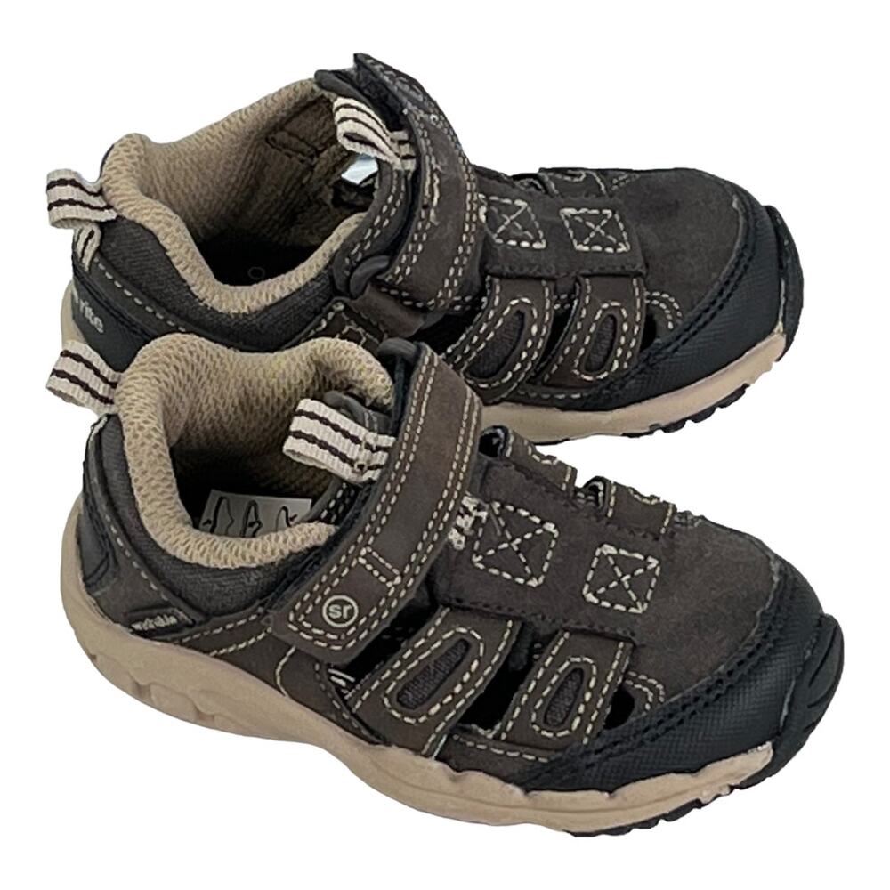 NEW Stride Rite M2Play Baby Allen Brown Sneakers 5M Washable